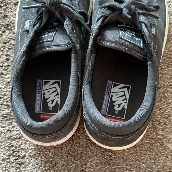 Vans Men's Charcoal and White Sneakers - Picture 2 of 4